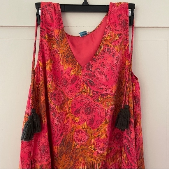 Sundance Pink & Orange Flamenco Tropical Dress - Picture 6 of 10